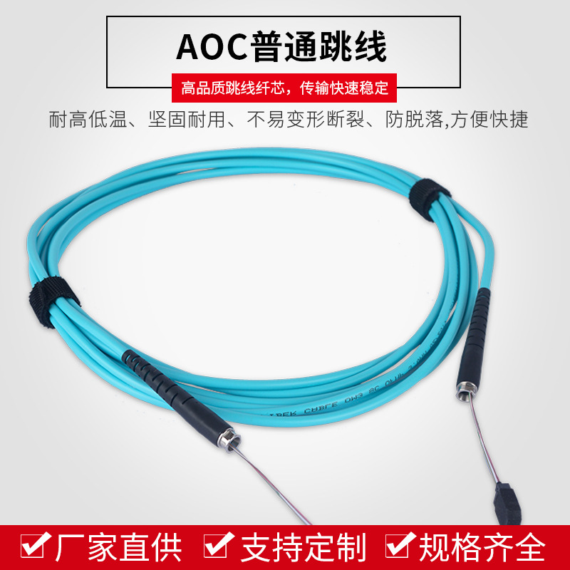 厂家100G芯普通跳线LSZH材质OM3接续设备光纤跳线