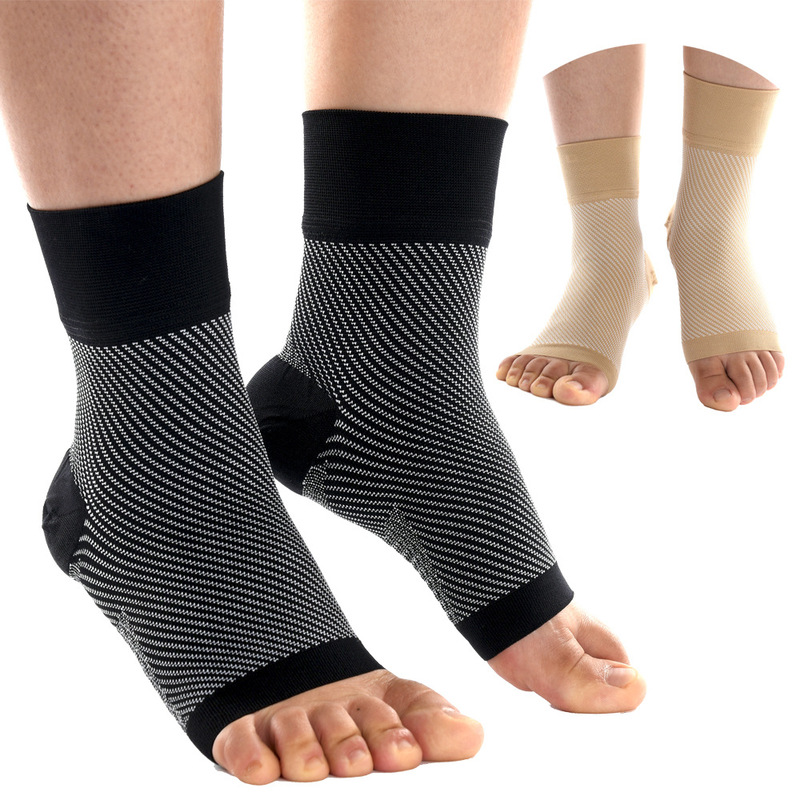 Outdoor Sports Ankle Protection Elastic Compression Foot Sleeves Pressure Socks Anti-Plantar Fascia Socks Striped Sprain Protection