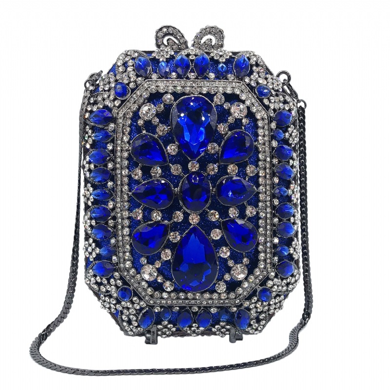* Bolsa de diamantes AliExpress transfronteriza bolsa de diamantes metálica hueca bolsa de cena vestido de fiesta de damas bolsa de diamantes de oro