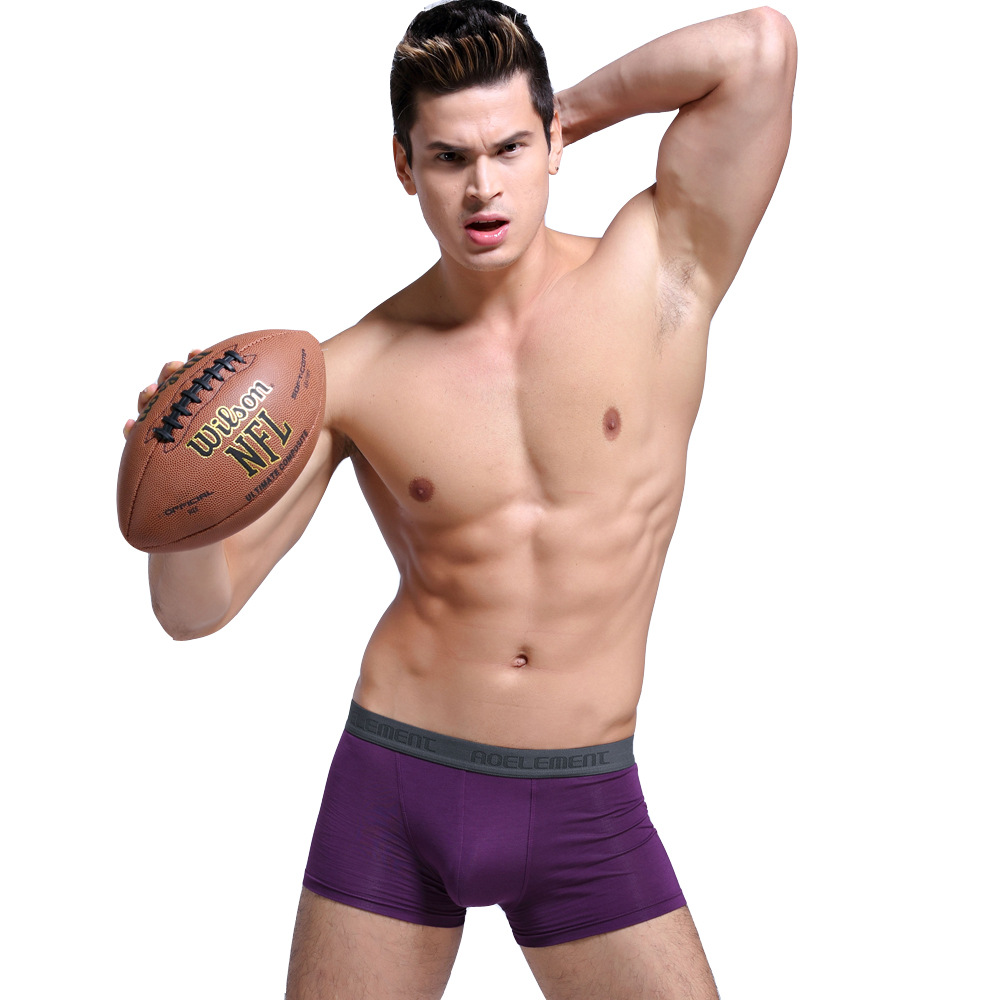 Modal ropa interior de los hombres sexy Mediados de cintura boxeadores de moda u convexa de los hombres transpirable absorbente de sudor Boxer shorts cabeza Nuevo