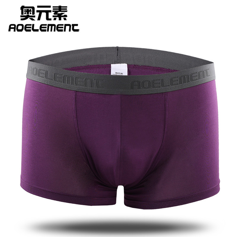 Modal ropa interior de los hombres sexy Mediados de cintura boxeadores de moda u convexa de los hombres transpirable absorbente de sudor Boxer shorts cabeza Nuevo