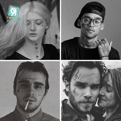 Cross-border supply waterproof Malone face stickers Halloween face tattoo stickers factory direct sales and wholesale MaloneTatto