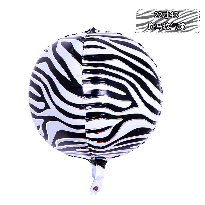 22 pulgadas textura animal 4D globo de aluminio cumpleaños boda tema Fiesta decoración papel de aluminio decoración globo