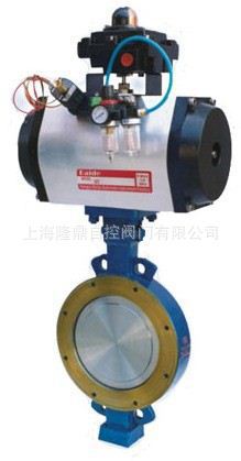 中隆鼎控供D643H气动电动铸钢调节蝶阀D343H多层次法兰硬密封蝶阀