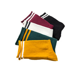 兒童襪子批發 可愛童襪 1623初春新款棉質雙槓卷邊堆堆襪