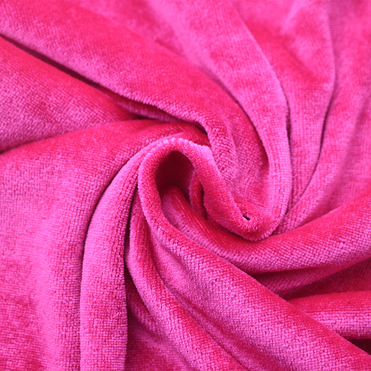 针织纬编反包剪绒布天鹅绒粘胶涤人造丝人棉天鹅绒布时尚女装面料