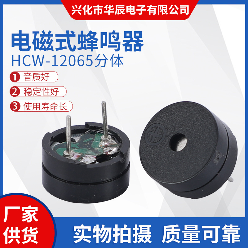 电磁式蜂鸣器 HCW-12065分体 蜂鸣器现货供应 量大价优