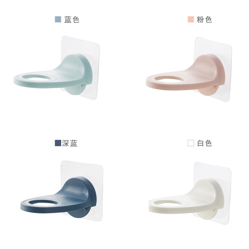 Kitchen nail-free traceless hook bathroom multi-functional shower gel hanger bathroom wall shelf