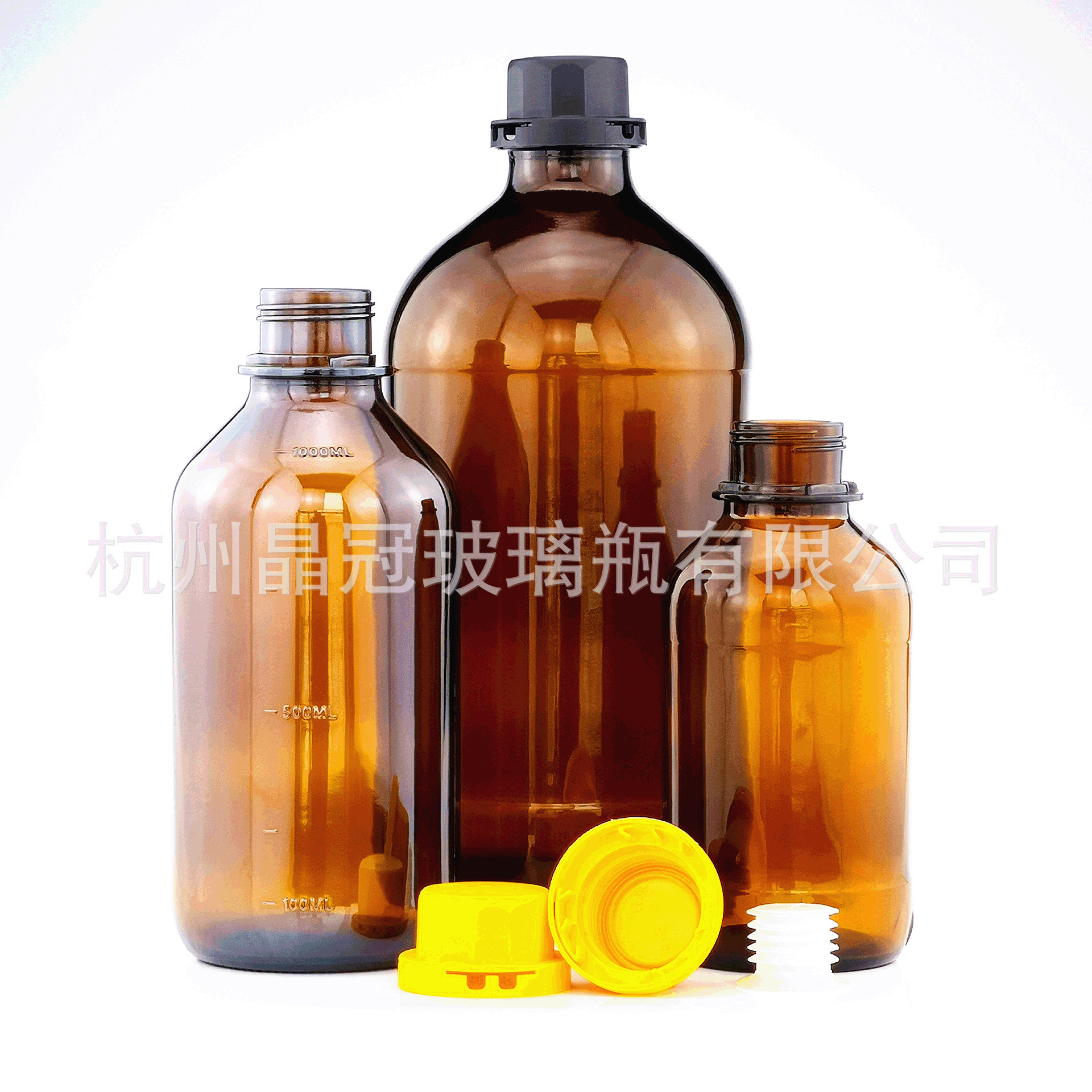 棕色试剂瓶厂家直销优质 500ml 1000ml 2500ml透明棕色玻璃试剂瓶