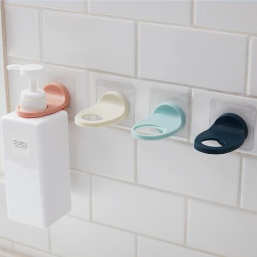 Kitchen nail-free traceless hook bathroom multi-functional shower gel hanger bathroom wall shelf