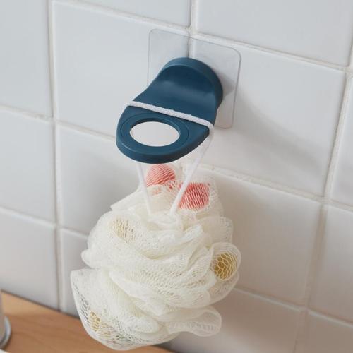 Kitchen nail-free traceless hook bathroom multi-functional shower gel hanger bathroom wall shelf