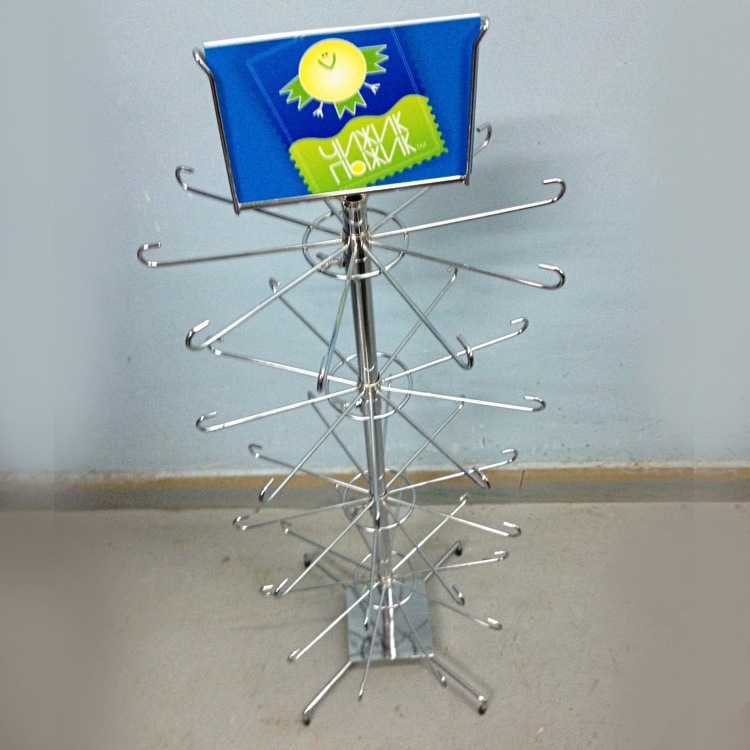 落地式挂钩展示架金属钥匙扣挂架旋转挂钩架瑞美