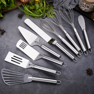 Stainless steel baking tools egg beater small inclined shovel cake shovel butter knife spatula DIY baking tools set
