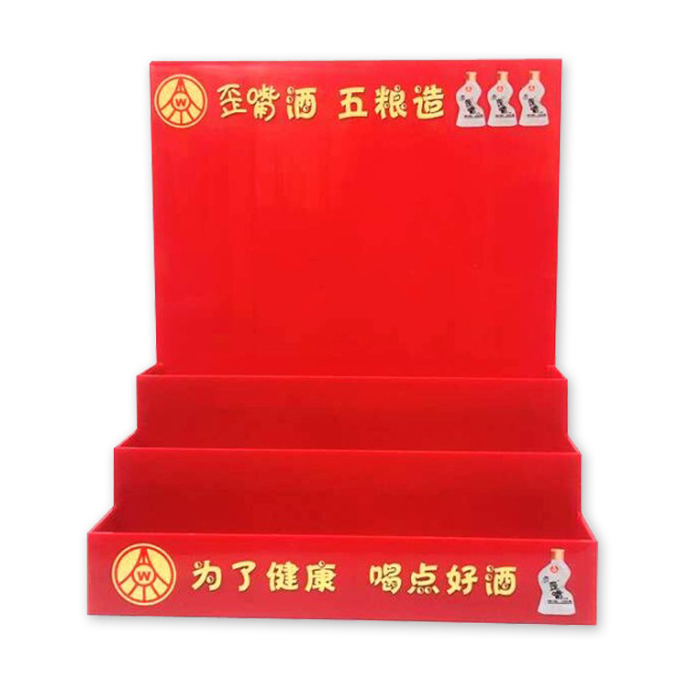 厂家供应三层餐饮展示架 pvc桌摆 餐饮桌面摆台