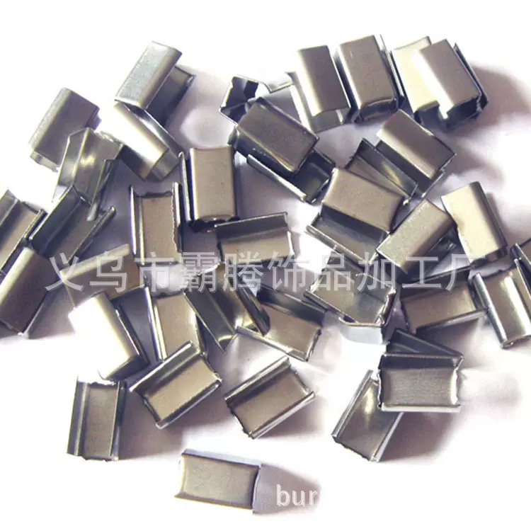 6*10mm金属马仔扣手机绳织带挂绳铁皮压扣不锈铁绳夹扣箱包服饰