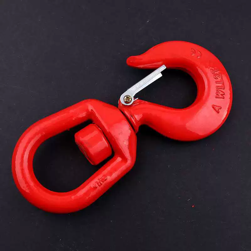 Крюк поворотный американского типа, класс G80, из высокопрочной легированной стали, поворотный на 360 градусов, универсальный грузовой крюк.