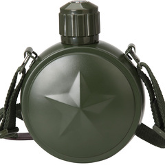 Five-Pointed Star 304 Stainless Steel Military Water Bottle Vacuum Insulated Compass Outdoor Travel Military Training Coal Miner Water Bottle C107