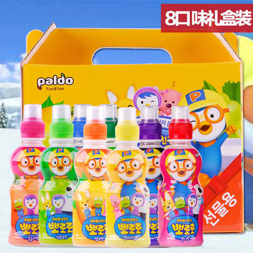 New Arrival Korean Eight Treasures Bao Lulu Lele Children's Strawberry Mango Orange Beverage 235ml/24 Bottles/Box Wholesale