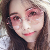 Sun protection cream, fashionable glasses solar-powered, sunglasses, Korean style, new collection, UF-protection, gradient