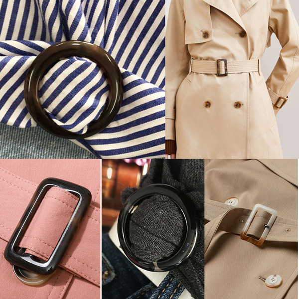 Windbreaker Coat Waist Button Resin Round Waist Japanese Button…