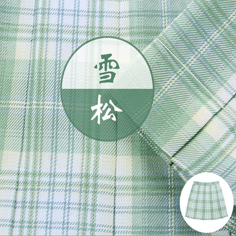 [Юбка в клетку из кедра] В наличии Японская православная Униформа JK юбка в складку женская короткая юбка классное платье юбка А-силуэта