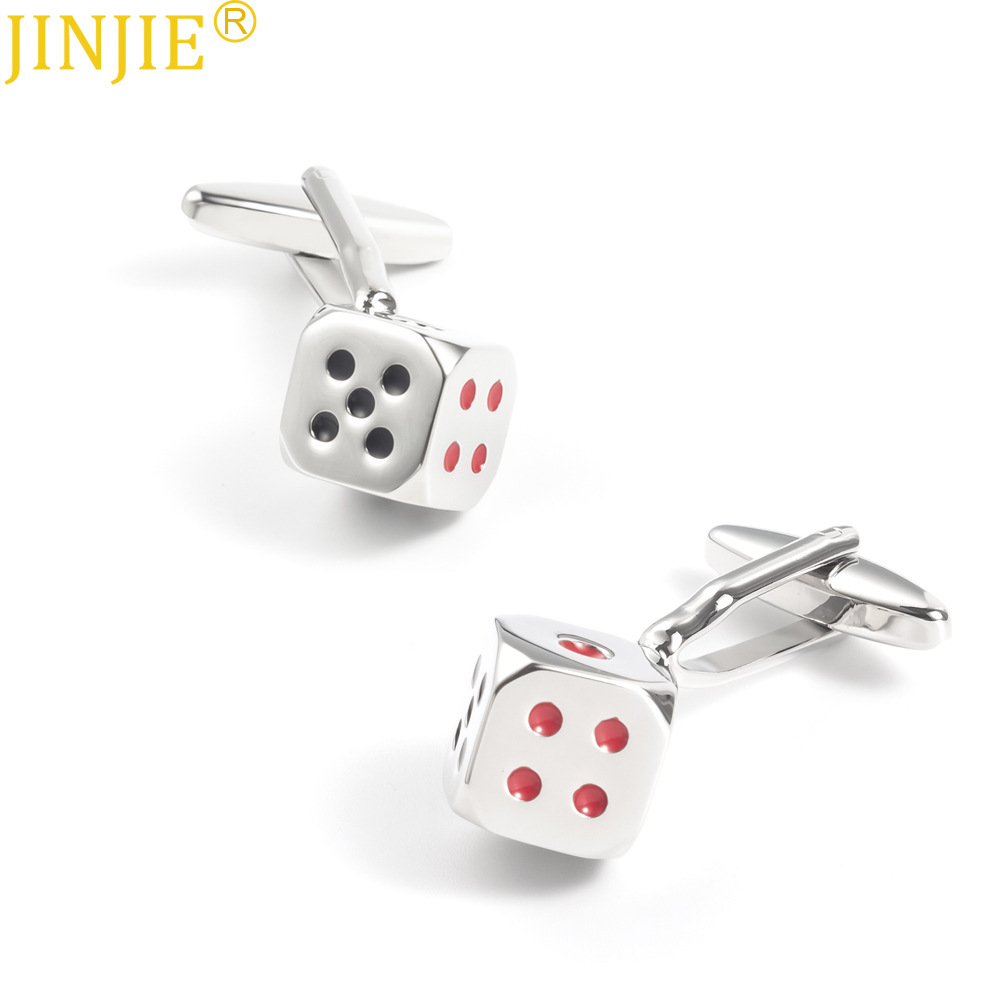 Fun Color Dice Cufflinks Men's French Metal Cufflinks Cufflinks