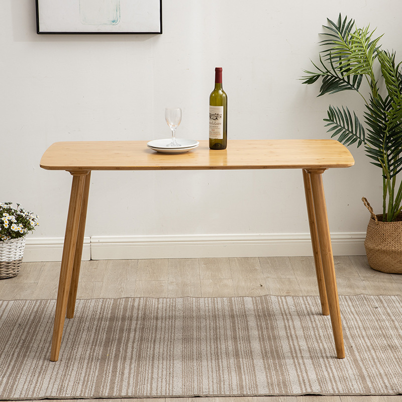 Mesa de comedor de madera maciza nórdica hogar pequeño apartamento mesa de comedor dormitorio simple oficina rectangular computadora mesa pequeña