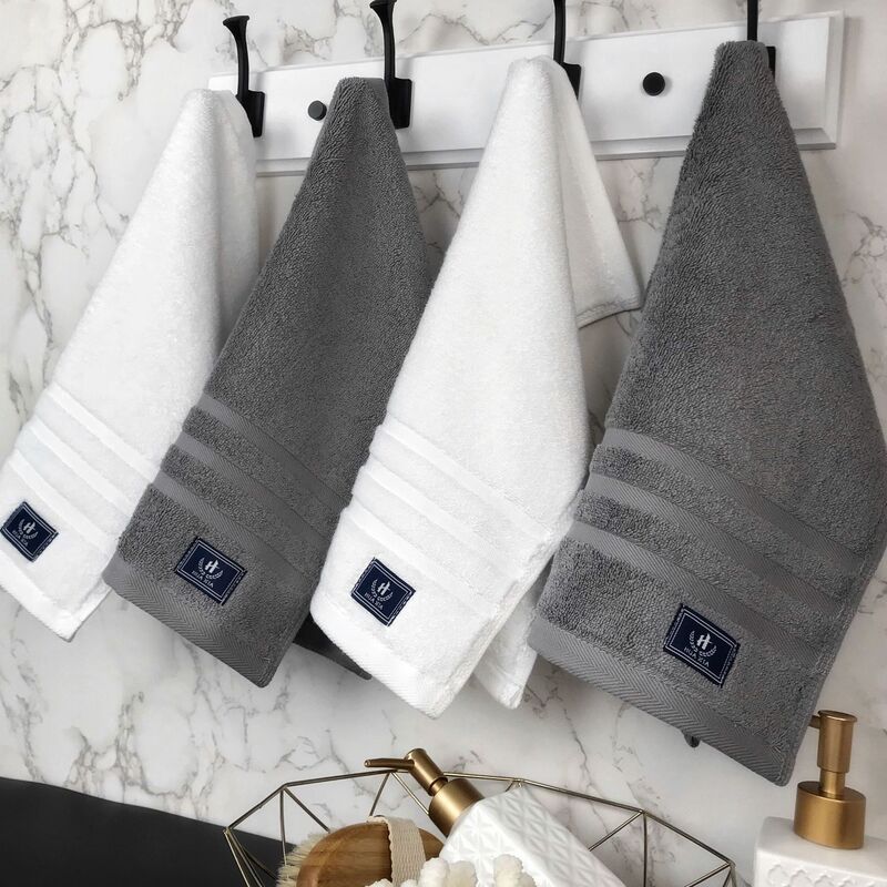 Star Hotel 35*35*75g Square Towel Hand Towel 16S Spiral Satin Plus Cloth Label Logo Absorbent