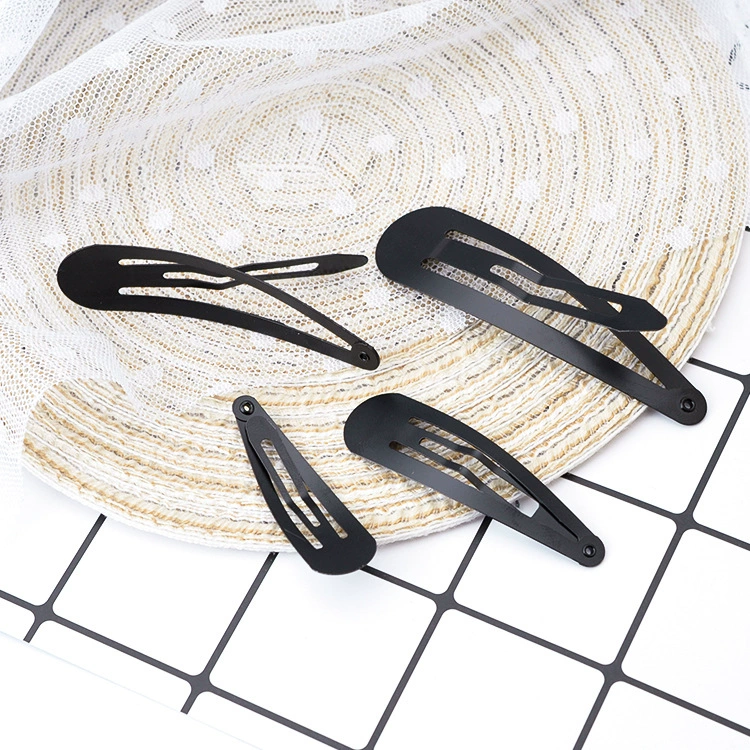 Black hairgrip handmade, children's hair accessory with bow