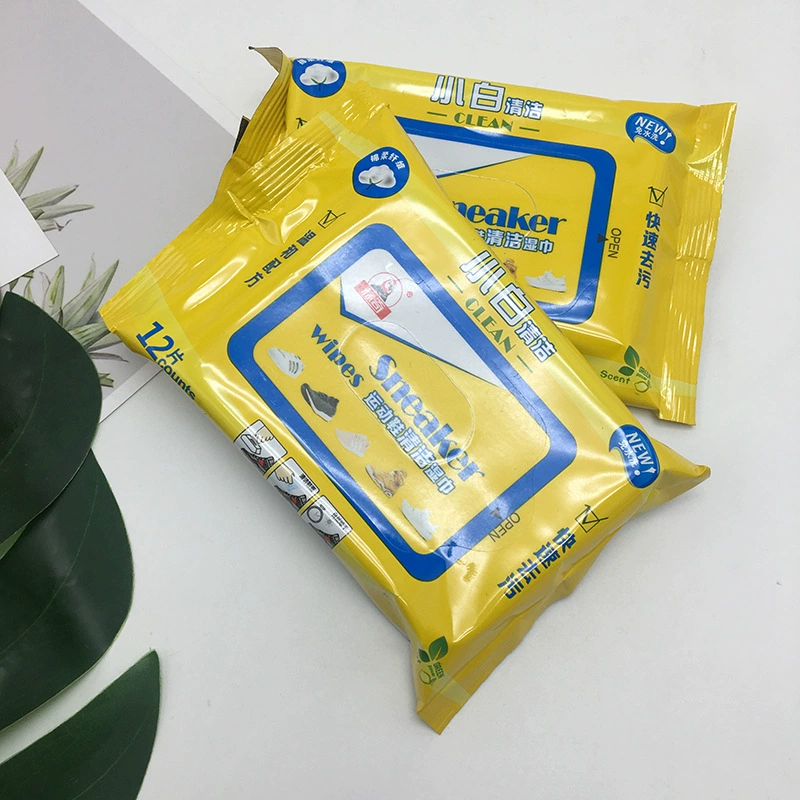 Оптовые салфетки для обуви Biaoqi имеют портативные маленькие белые салфетки для обуви, которые легко протирать салфетки для обуви кроссовок