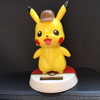 Car ornaments, Solar Creative Car Cartoon - pikachu-detective