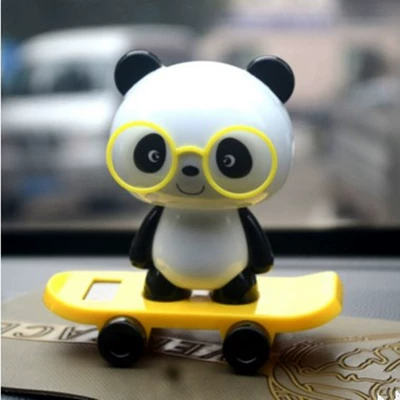 Car ornaments Car Cartoon Black Panther - skateboard-bear