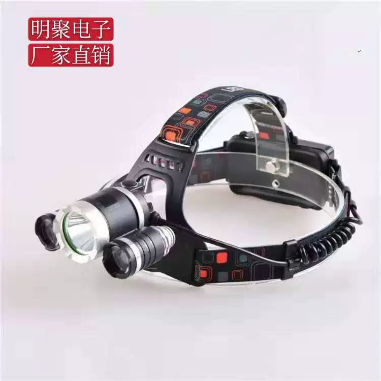 Трансграничная T6 новая 3LED дальняя фара с вращающимся зумом, рыболовная лампа, перезаряжаемая Шахтерская лампа, фонарик