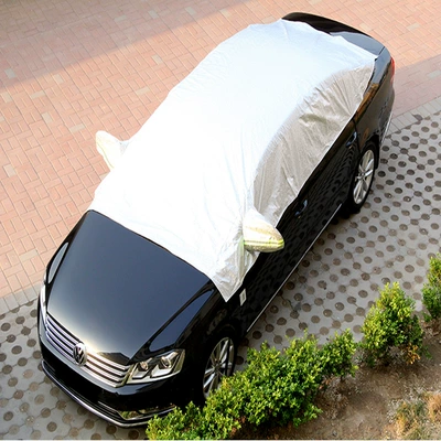 Car Clothing, Car Cover, Summer Sunshade, Car Half Cover, Sun Protection, Rain Protection, Snow Protection, Thickened Car Aluminum Film Car Cover (Car clothing) - hatchback-remarks-models-aluminum-film-ordinary