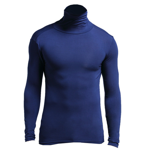 Single piece neck gaiter modal top high collar men's warm autumn coat autumn and winter long sleeve thin tight bottoming shirt solid color