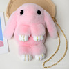 Cute plush rabbit on chain, chain, shoulder bag