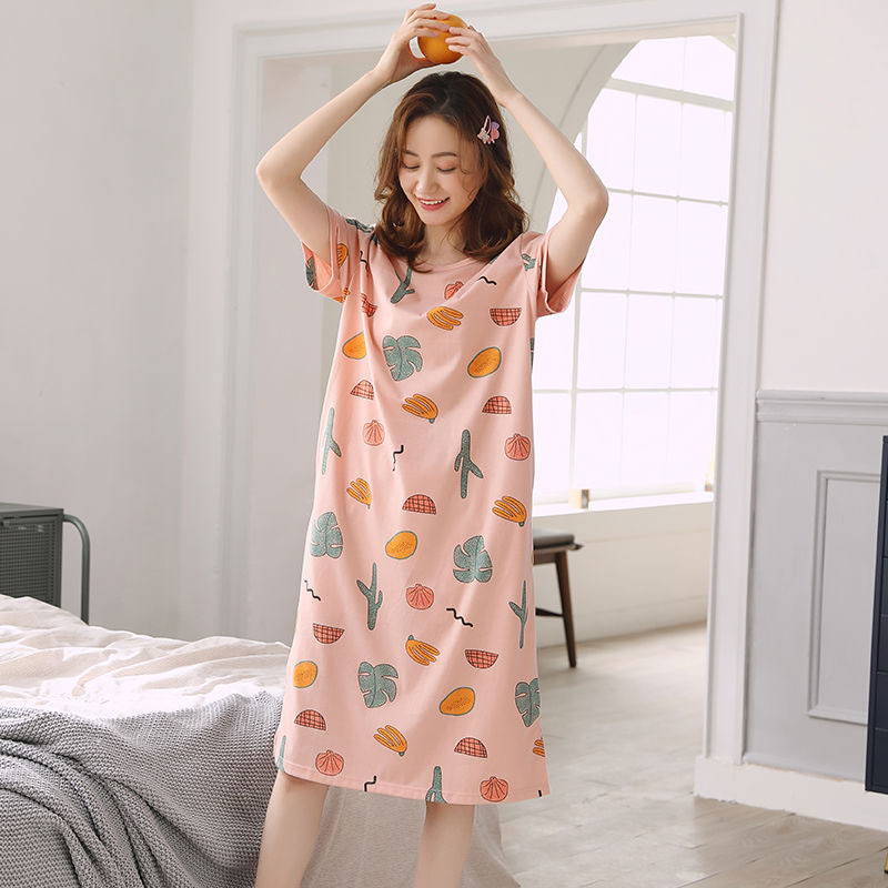 Pijamas de verano de las mujeres pijamas de estilo coreano camisón de verano de las mujeres de manga corta de verano de las mujeres desgaste del hogar traje de estudiante lindo más tamaño