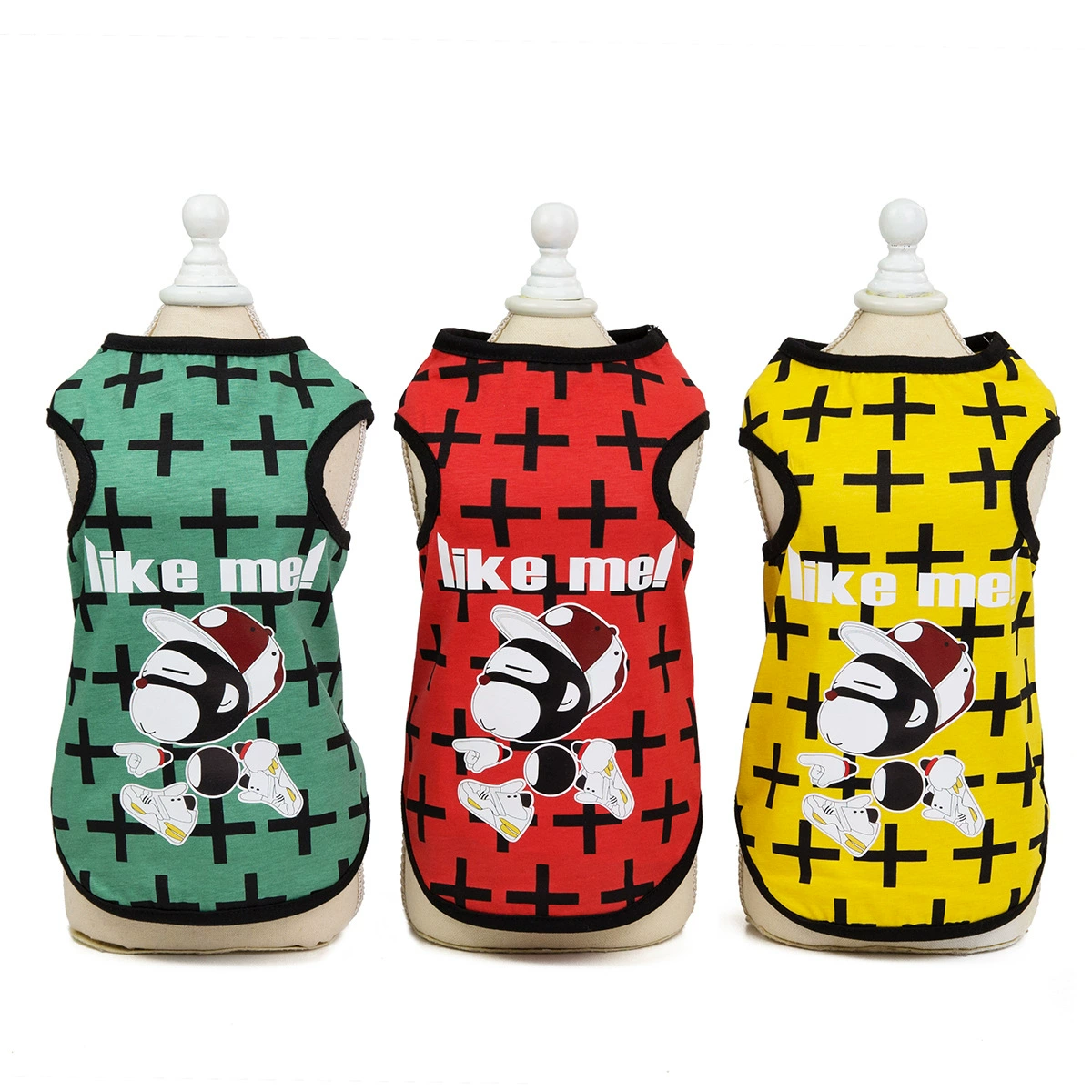Одежда для домашних животных Одежда для собак Хлопковый жилет Весна-Лето Одежда для собак Одежда для кошек Жилет для бега мальчика