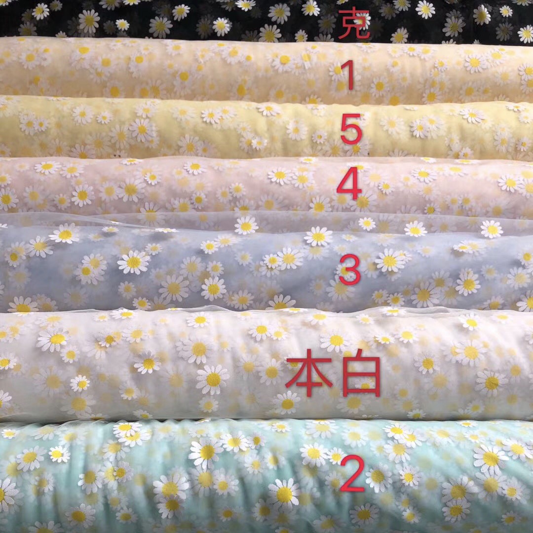 Fábrica de malla artesanal pegamento impresión pequeña Zou Ju malla Lolita ropa para niños Hanfu traje de baño multicolor tela al por mayor