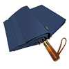 Wooden automatic big umbrella suitable for men and women solar-powered, fully automatic, sun protection