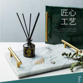 自产自销厂家大理石装饰盘客厅卧室陈列展示样品托盘家用软装盘子