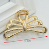 Brand minimalistic metal big crab pin for bath, hairgrip, hair accessory, human head for adults, European style