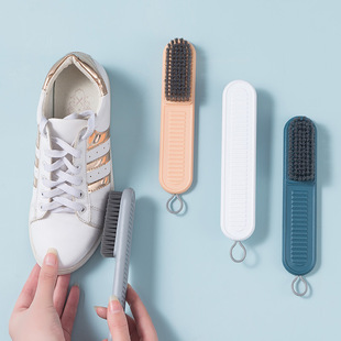 Yiyue Plastic Long-Handled Shoe Brush, Soft-Bristled Multi-Functional Home Shoe Brush That Can Be Hung, Laundry Brush, Clean and Portable