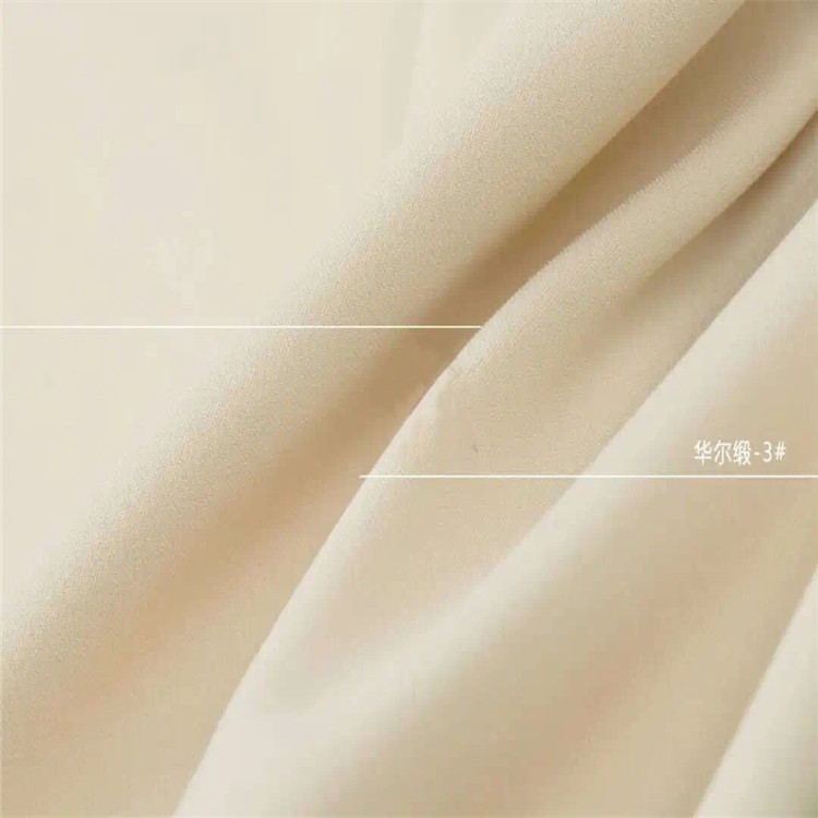新品华尔缎100D长丝缎面四面弹布料 时装衬衫连衣裙云朵裤面料