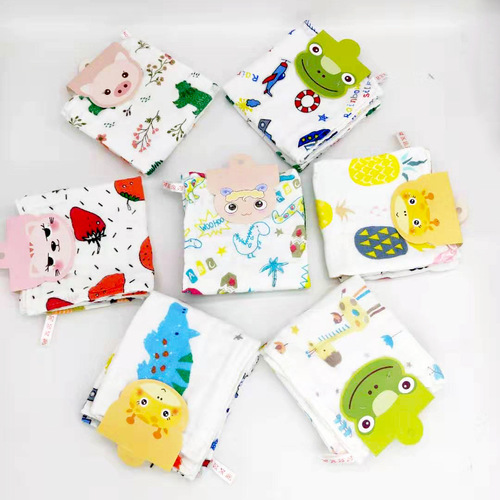 [Two cards per card] Six-layer high-density square towel 30*30 baby towel paper card saliva towel baby supplies