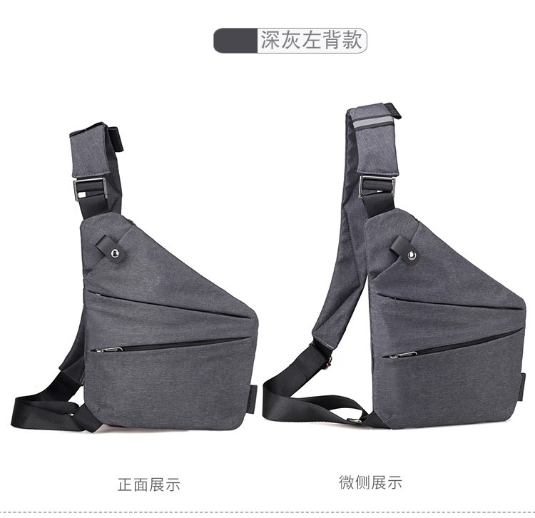 2024 moda nueva lona pecho masculino coreano personalidad casual hombres bolsa de mensajero hombro mochila