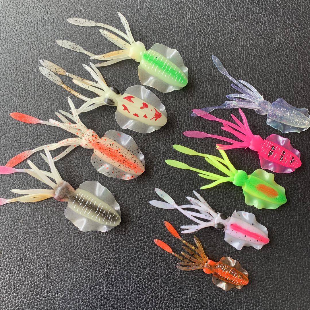Sea fishing squid bait soft bait bionic simulation squid bait sea fishing boat fishing cuttlefish fake bait Lua bait octopus octopus 2