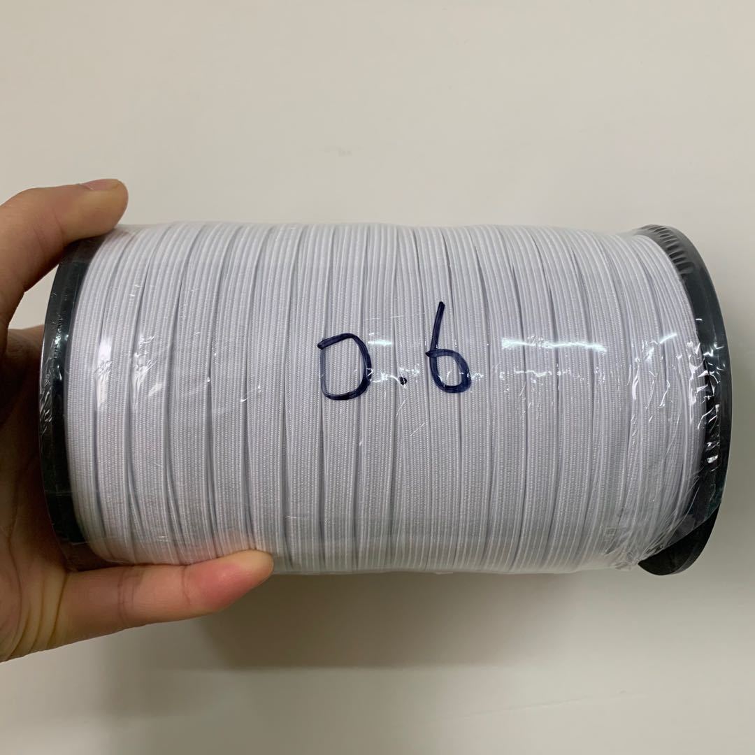 现货供应桶装白色黑色走马带跑马松紧带橡筋松紧带打卷