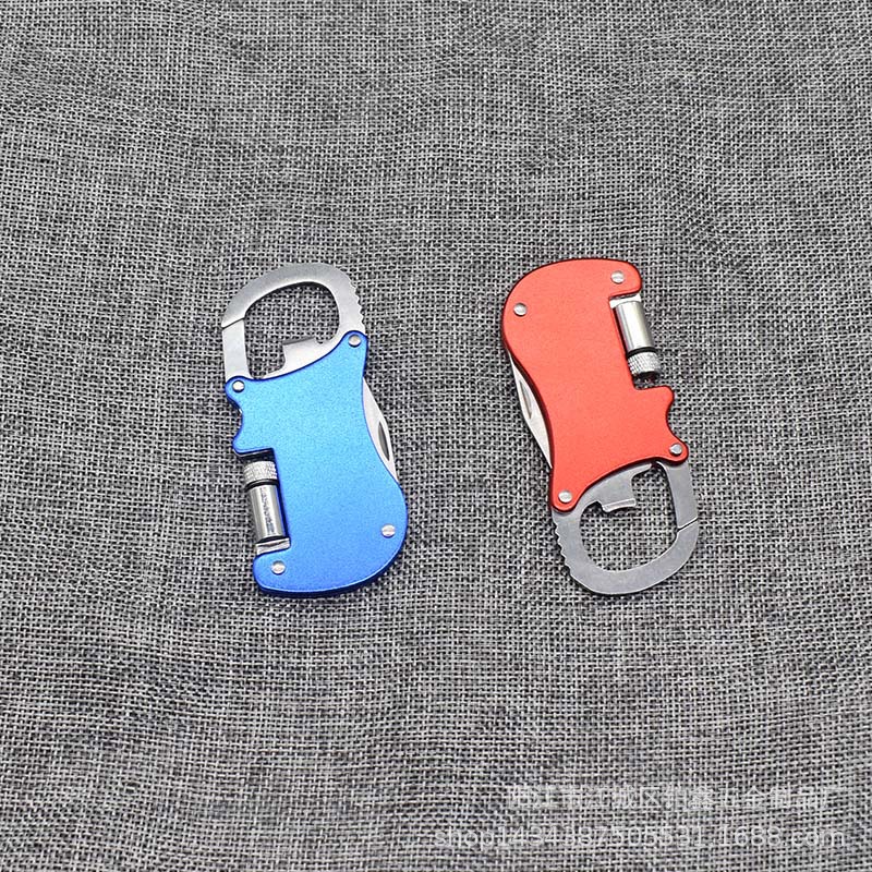 不锈钢多功能开瓶器 野营LED电筒小刀开瓶器 户外小刀