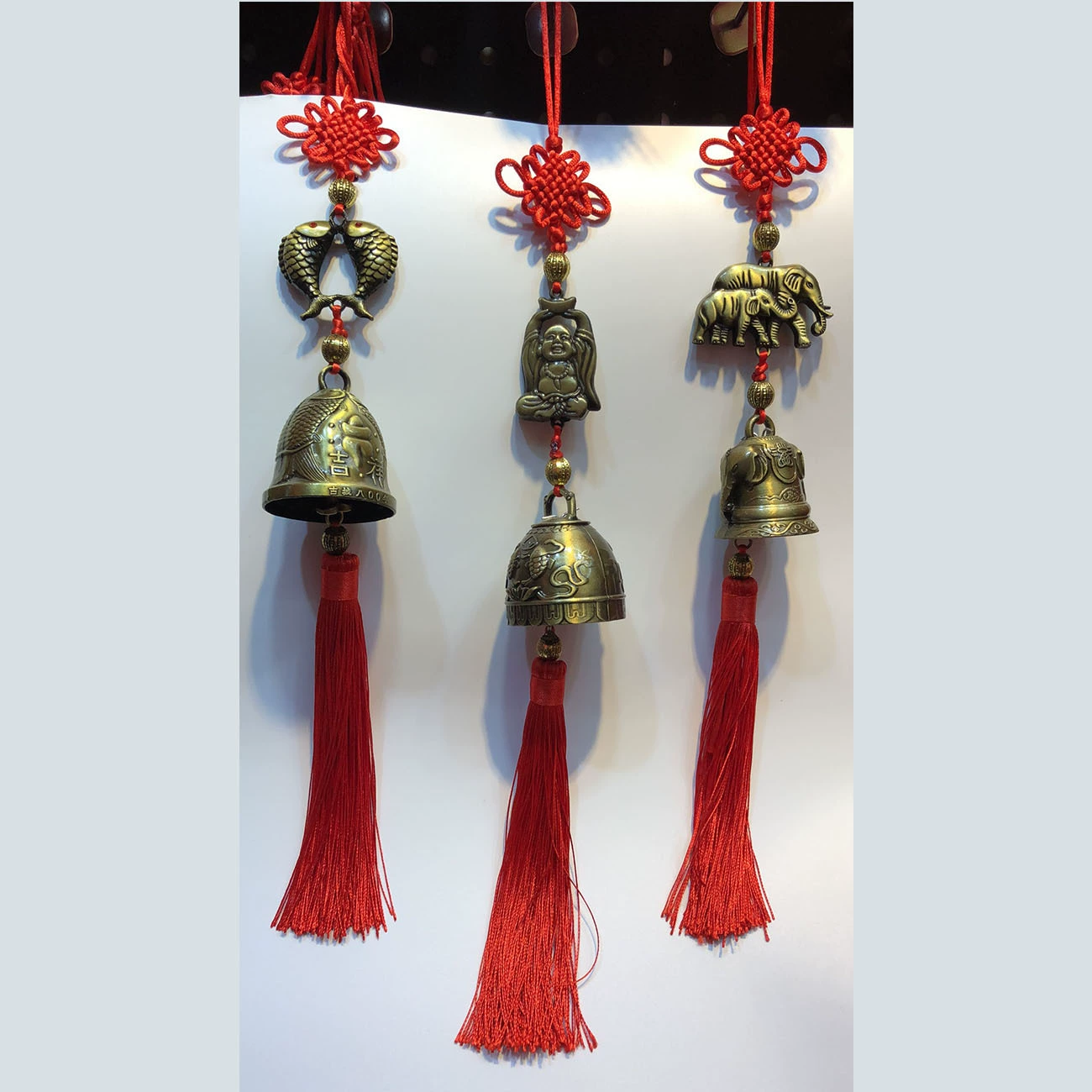 Оптовая продажа китайского узла мира и безопасности, единорога, слона, рыбы, дракона, феникса, Гуаньинь, Буддийского колокольчика, декоративной подвески мира